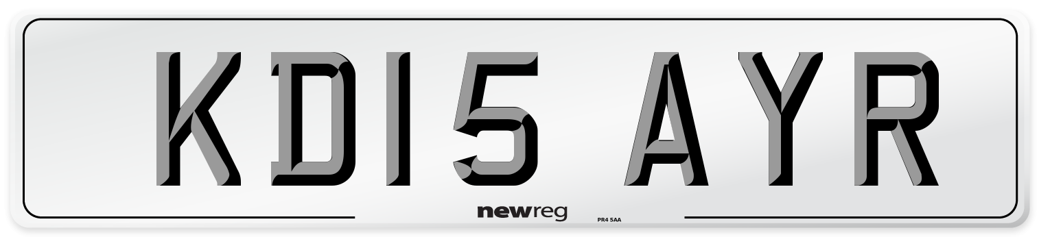 KD15 AYR Number Plate from New Reg
